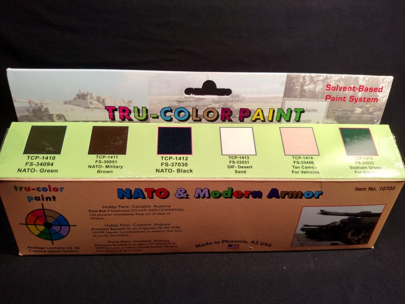 Tru-Color Paint 10703 Nato & Modern Colors Paint Set (6-Pack of 1oz Bo