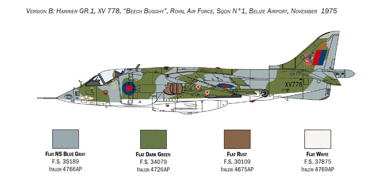 Italeri 1435 - SCALE 1 : 72 HARRIER GR.1 Transatlantic Air Race 50th Ann.