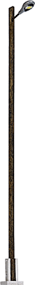 Busch HO 4111 Teardrop Station/Platform Lamp on Wood Post, With Yellow LED 5-9/16" 14.2cm Tall