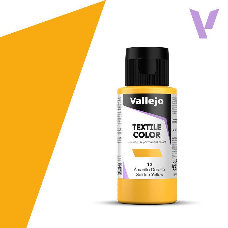Vallejo Acrylic Paints 40013 Textile Color, Golden Yellow (60ml)