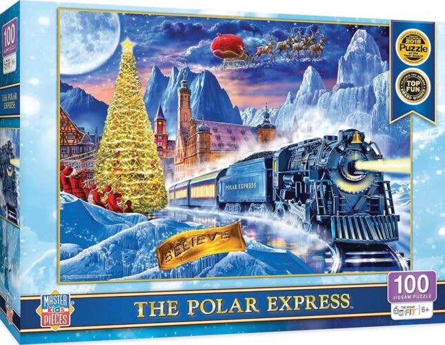 Train Enthusiast Vendors 123614 The Polar Express Jigsaw Puzzle, 100 Pieces, 10 x 10" 25.4 x 25.4cm