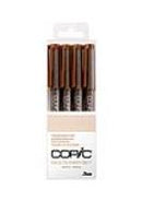 Copic Multiliner 4Pc Fine Nib Ink Pens, Sepia