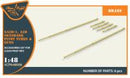 Clear Prop 1/48 XA2D-1 Skyshark brass set (2 guns shorter, 2 guns longer, 2 Pitot Tube)