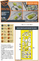 Clear Prop 1/72 Mirage 2000 painting mask for Modelsvit kit (72073) "yellow kabuki paper"