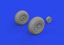 Eduard P-51D wheels block tread 2 1/72 Brassin for EDUARD
