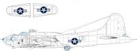 Eduard B-17F US national insignia w/ blue outline 1/48 MASK for EDUARD