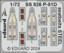 Eduard P-51D seatbelts STEEL 1/72 Zoom set for EDUARD