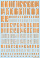 HiQ Parts CND Decal Number Orange (1pc)