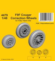CMK 1/48 F6F-9 Cougar Correction Wheels Set / for Kitty Hawk kits