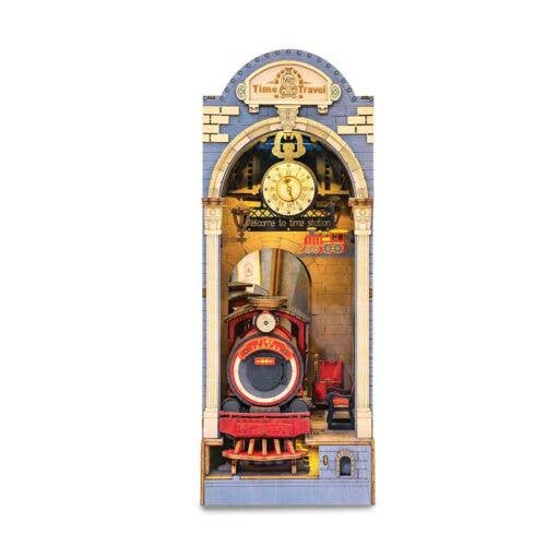 Robotime TGB04 Time Travel Book Nook Shelf Insert Kit, Lighted 3D Puzzle