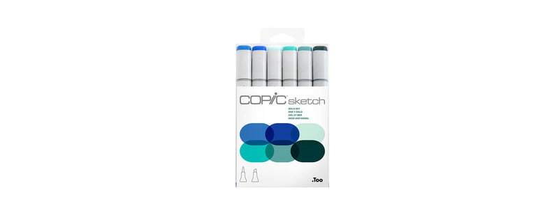 Copic Sketch Marker Sea & Sky 6Pc Set