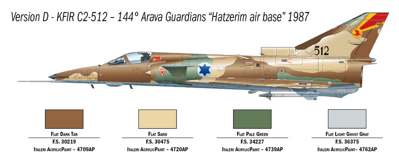 Italeri 1408 - SCALE 1 : 72 KFIR C.2