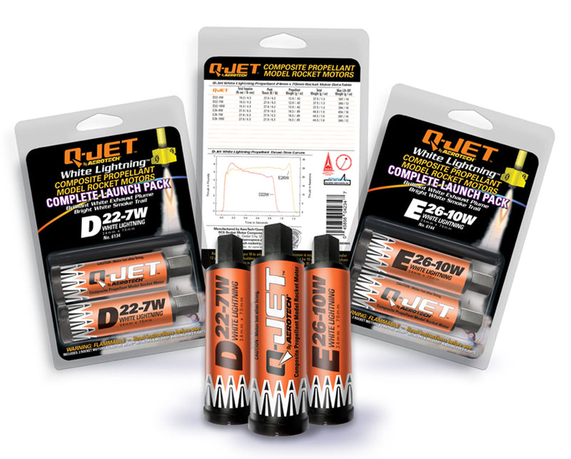 Quest 6144 E26-10W 2pk White Lightning Rocket Motor