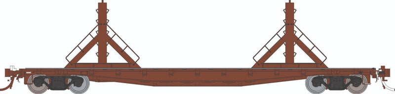 PREORDER Rapido HO 138499 F30D 50' Rail Flat Car , Painted Unlettered