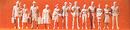 Preiser G1 63000 Standing Passengers & Passers-By, Unpainted Figures