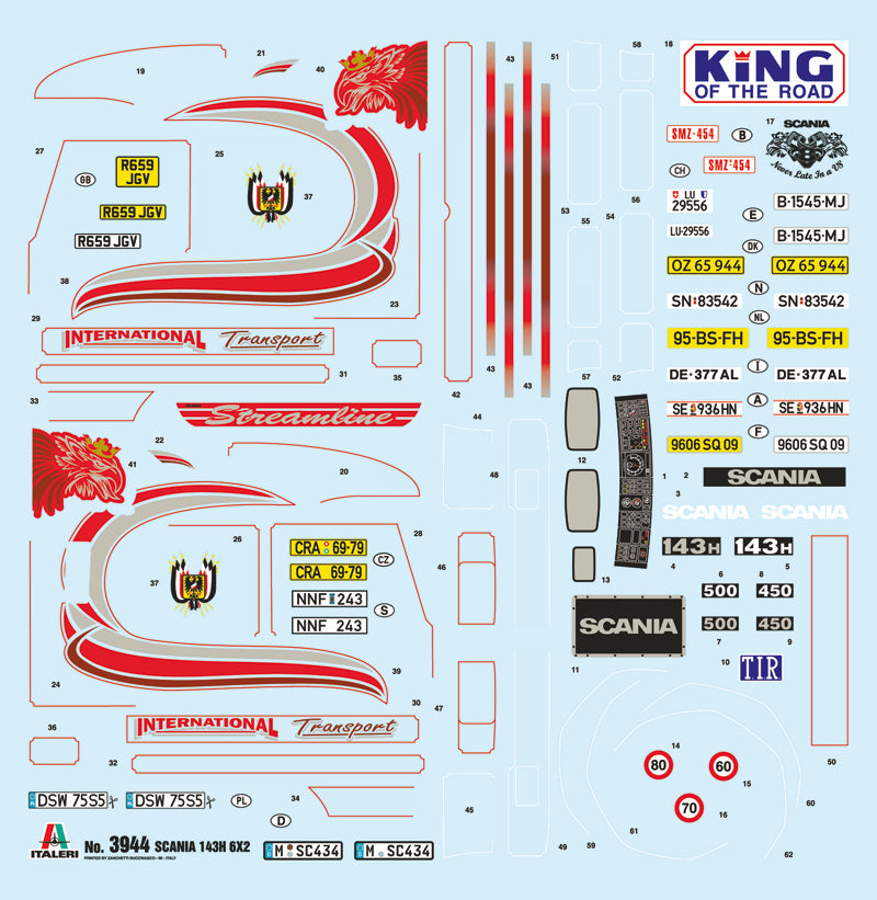Italeri 3944 SCANIA Streamline 143H 6x2 1:24