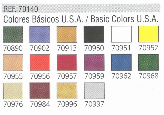 Vallejo 70140 Model Color Basic Colors USA set of 16