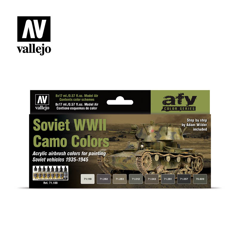 Vallejo 71188 Model Air Soviet WW2 Camo 8 Color Set