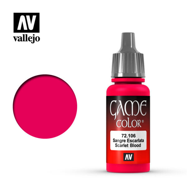 Vallejo 72106 Game Color Scarlet Blood 6pk