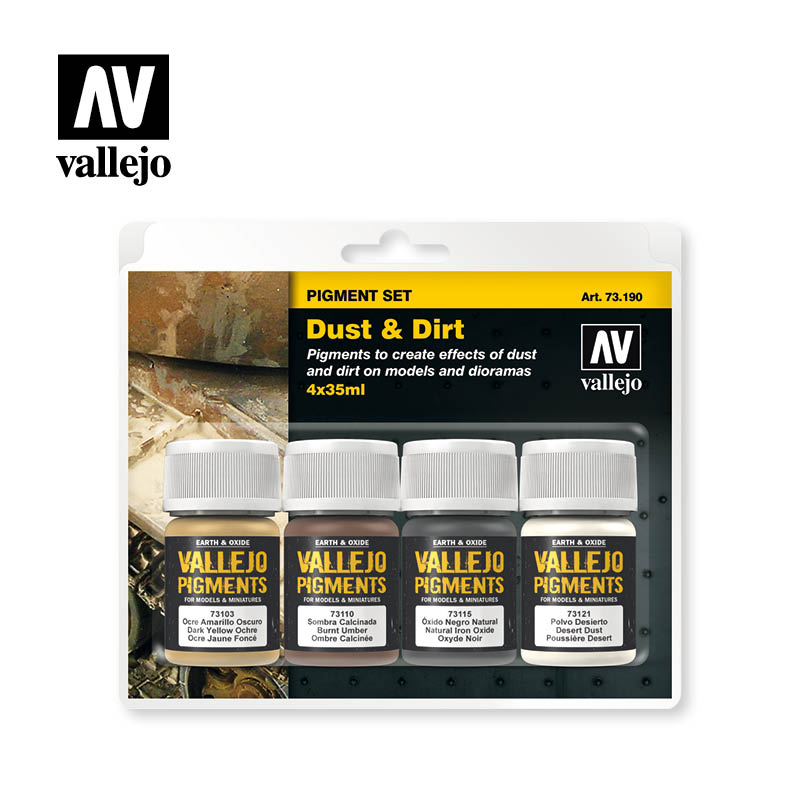 Vallejo 73190 Dust + Dirt Pigment Set