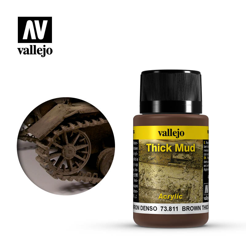 Vallejo 73811 Brown Thick Mud 40ml 6p