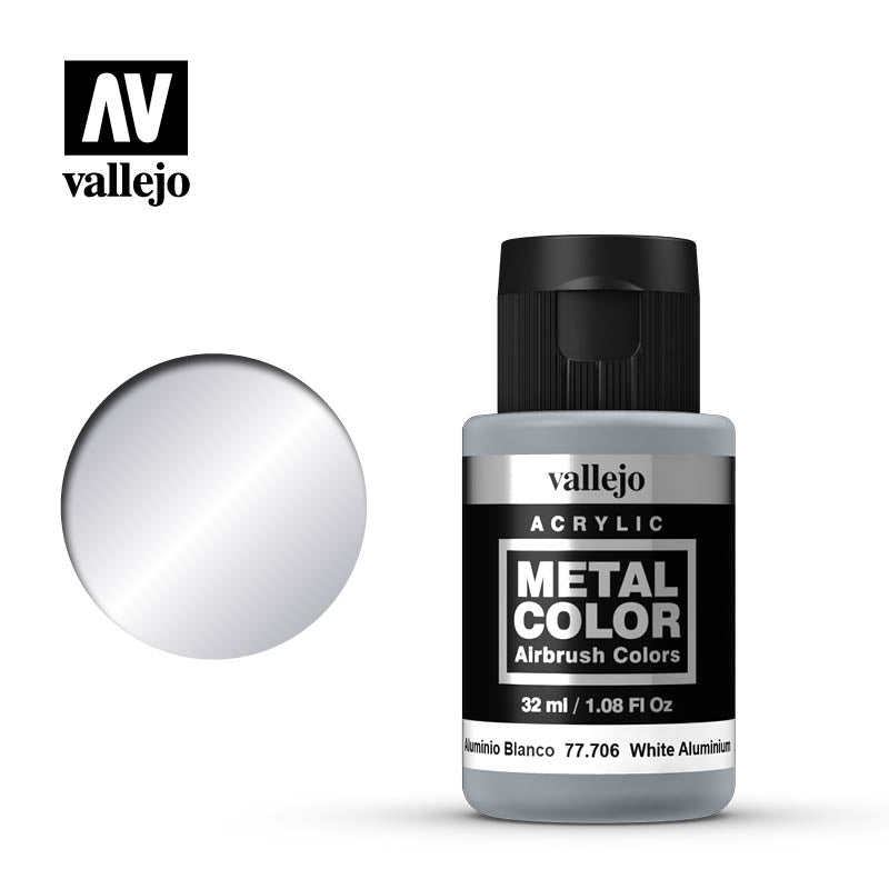 Vallejo 77706 Metallic White Aluminium 6p