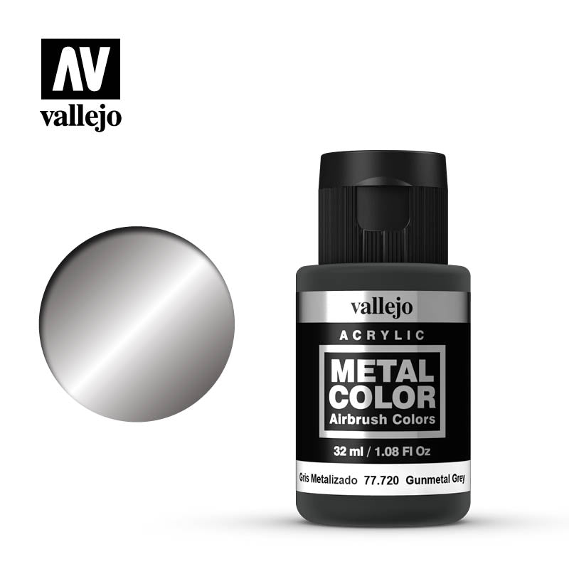 Vallejo 77720 Metallic Gunmetal Grey 6p