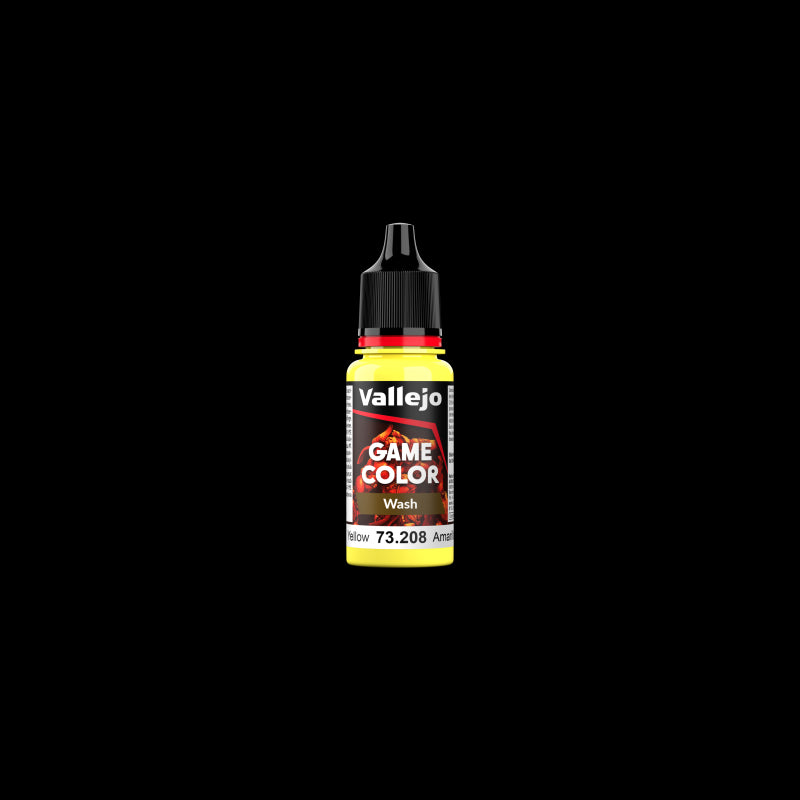 Vallejo 73208 Game Color Yellow Wash 18ml 6pk