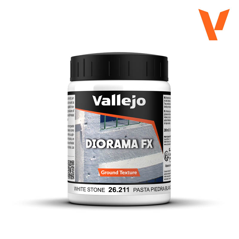 Vallejo Acrylic Paints 26211 Diorama FX Ground Texture, White Stone Paste (6.76oz)