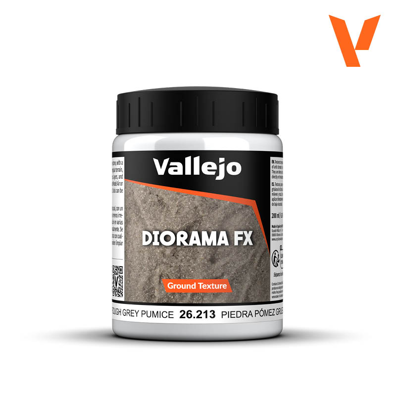 Vallejo Acrylic Paints 26213 Diorama FX Ground Texture, Grey Pumice (6.76oz)