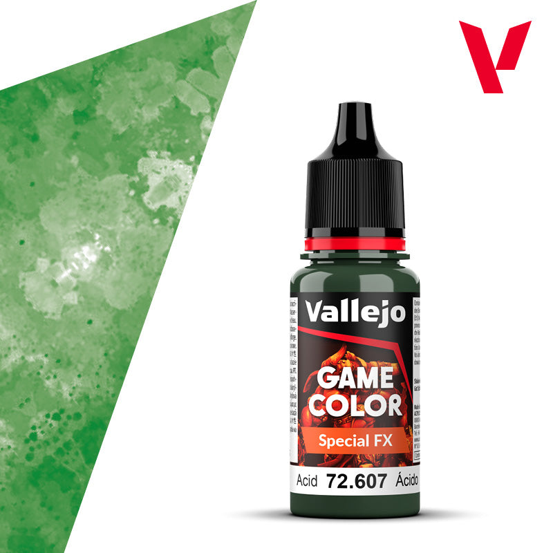 Vallejo Acrylic Paints 72607 Game Color Paint, Special FX Acid (18ml)