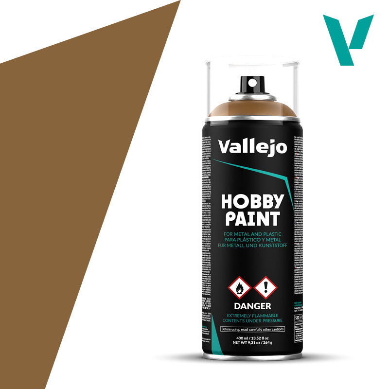 Vallejo Acrylic Paints 28014 Aerosol Spray Paint, Leather Brown (400ml)