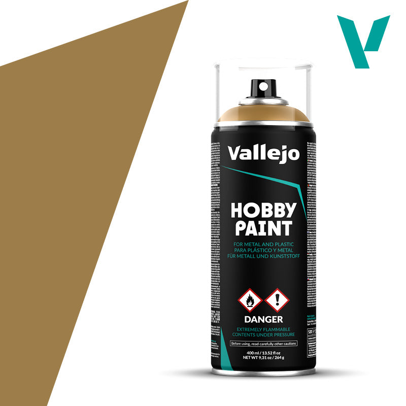 Vallejo Acrylic Paints 28015 Aerosol Spray Paint, Desert Yellow (400ml)