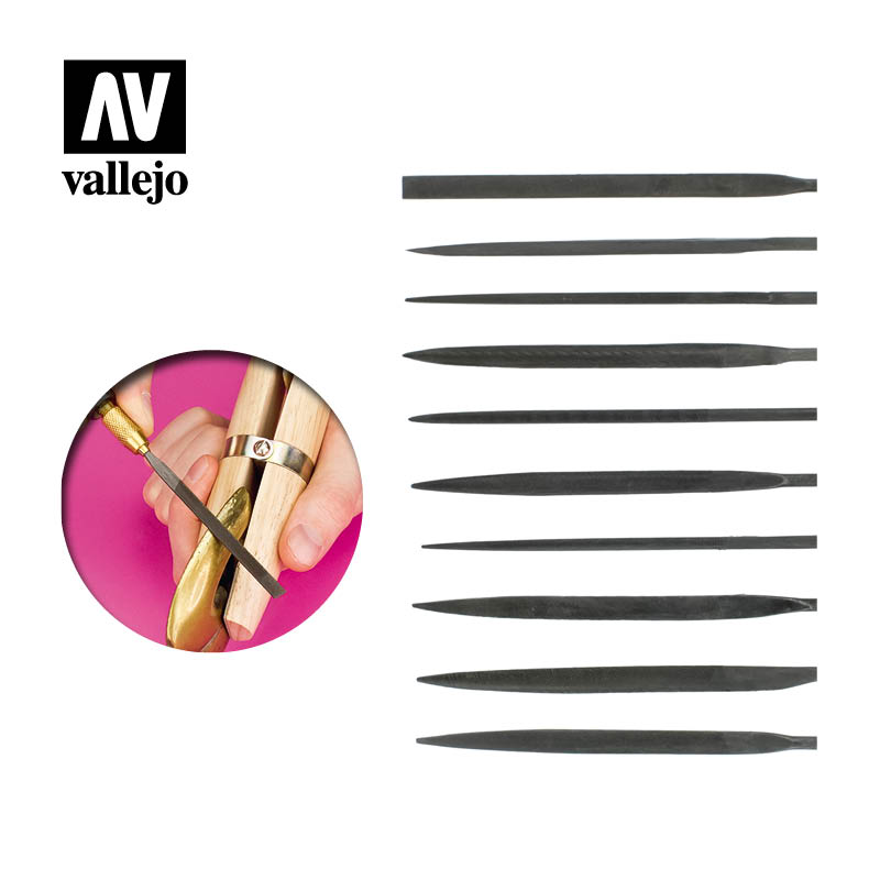 Vallejo Acrylic Paints T03001 Set of 10 Needle Files