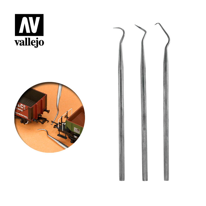 Vallejo Acrylic Paints T02001 Set of 3 Stainless Steel Probes