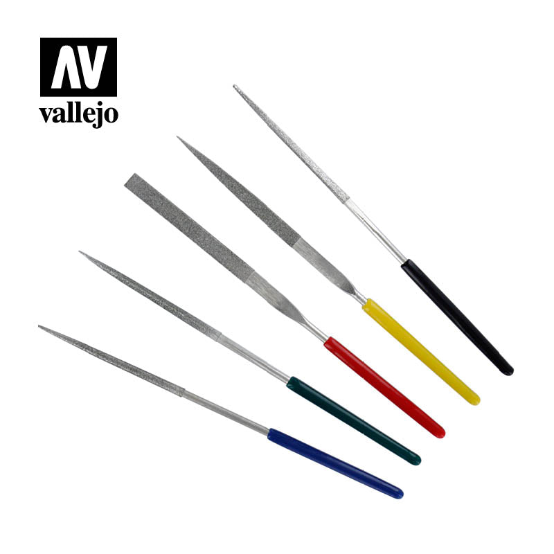 Vallejo Acrylic Paints T03004 Set of 5 Mini Diamond Files