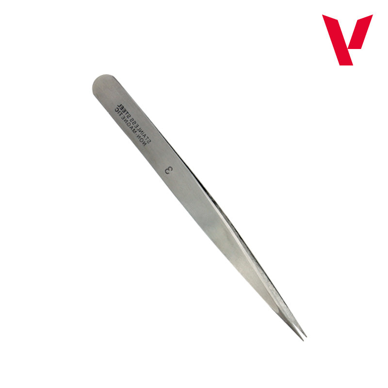Vallejo Acrylic Paints T12003 Straight Fine Tweezers, 120mm