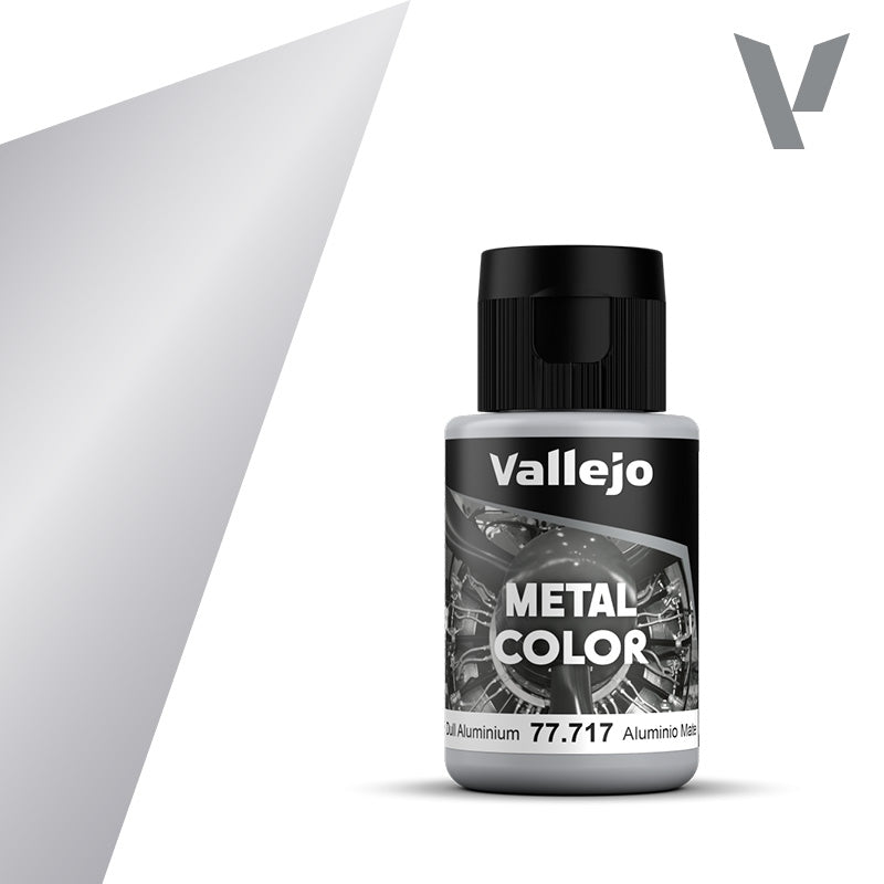 Vallejo Acrylic Paints 77717 Metal Color Paint, Dull Aluminium (32ml)