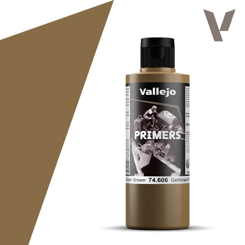 Vallejo Acrylic Paints 74606 Primer Paint, German Green Brown (200ml)