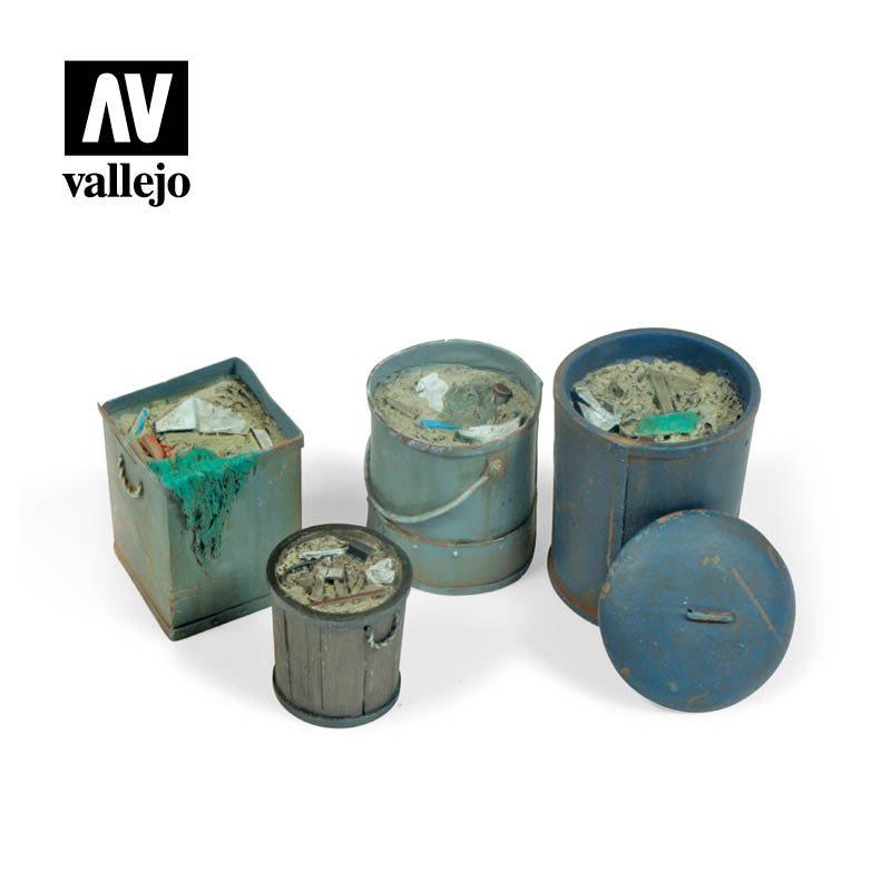 Vallejo Acrylic Paints SC213 Assorted Garbage Bins