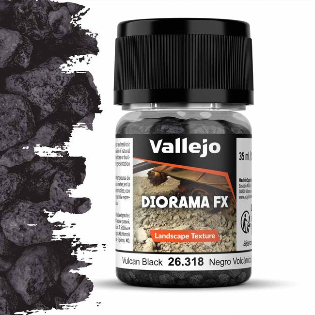 Vallejo 26318 Vulcan Black 2-5mm Landscape Diorama FX