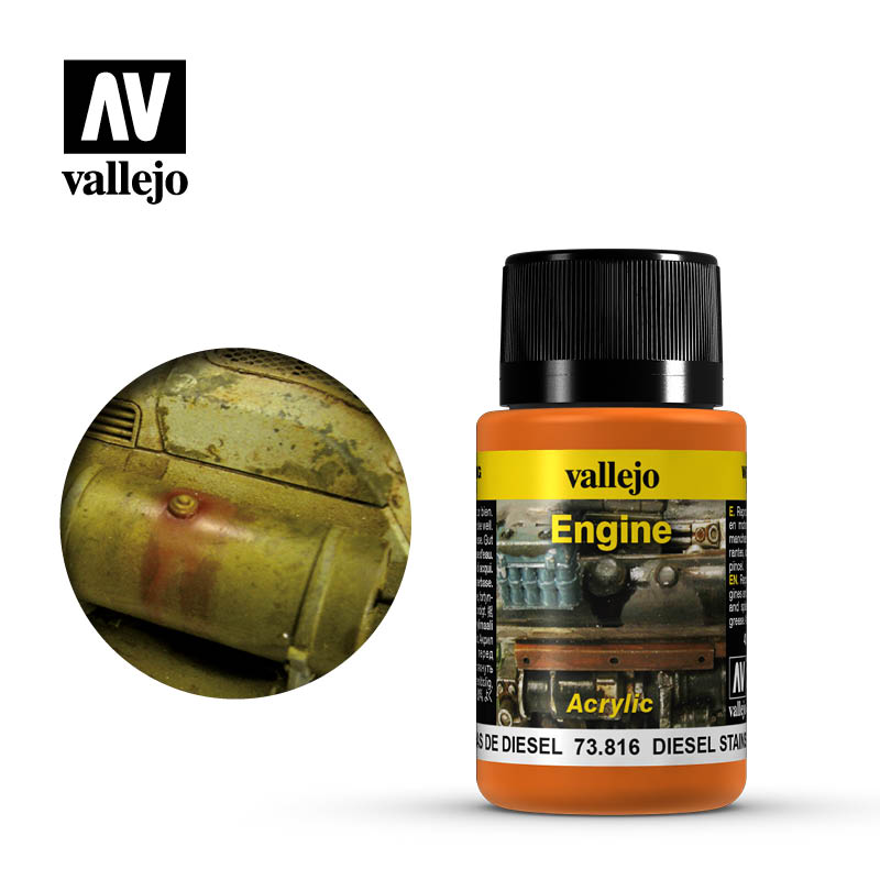 Vallejo Acrylic Paints 73816 Diesel Stains