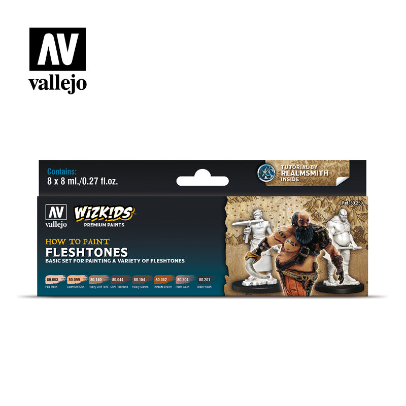 Vallejo Acrylic Paints 80259 Fleshtones Paint Set (8-Pack)