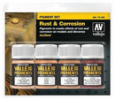 Vallejo 73194 Rust + Corrosion Pigment Powder Set 4pk