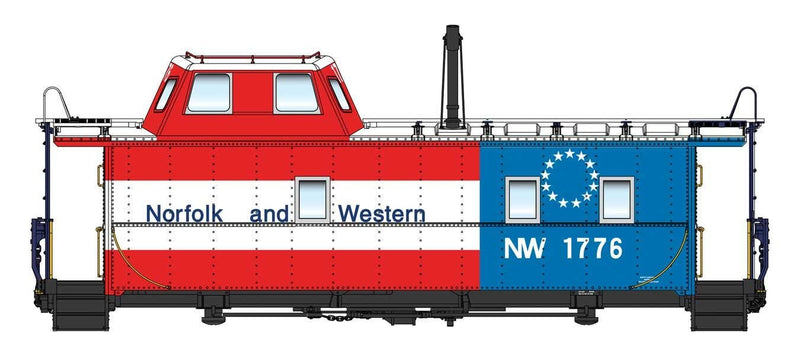 PREORDER Walthers Proto HO 920-103609 Wabash Streamlined Caboose, Norfolk & Western