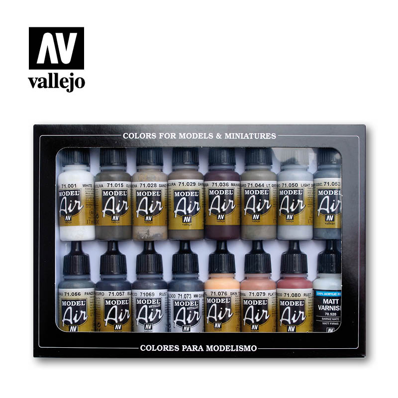 Vallejo Acrylic Paints 71194 Weathering Colors Paint Set (16-Pack)