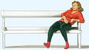 Preiser HO 28226 Woman Sitting on Park Bench Individual Figure
