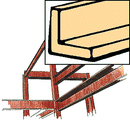 North Eastern Scale Models 132ANGB Wood Angles, 24" Long Strips, 1/32 x 1/32" (5)