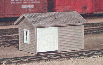 Pikestuff HO PH06 Wood Handcar Shed, 1-5/8 x 1-1/4" 4.2 x 3.2cm