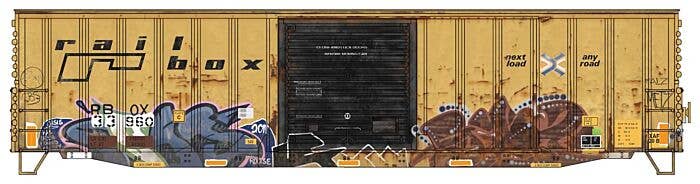PREORDER Micro-Trains HO 5600 003 Weathered Boxcar Railbox 33960 | 56.95